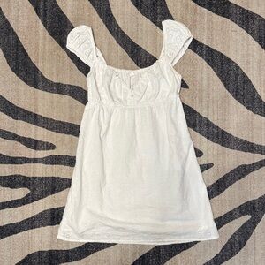 White Eyelet mini Dress